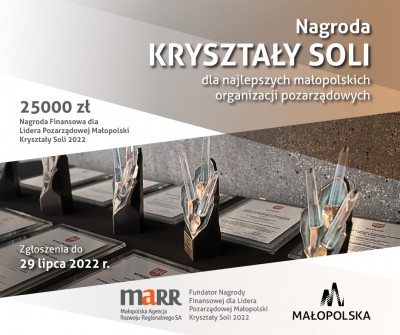 Kryształy Soli – Lider Pozarządowej Małopolski 2022: zgłoś organizację pozarządową do nagrody
