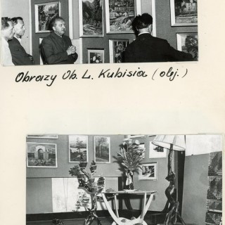 Kultura, sztuka, sport -  Wystawa prac panów Kubisia i Szymczyka. Wśród wystawionych znajdowały się obrazy olejne i użytkowa korzenioplastyka. Z archiwum Krystyny Hassny. 